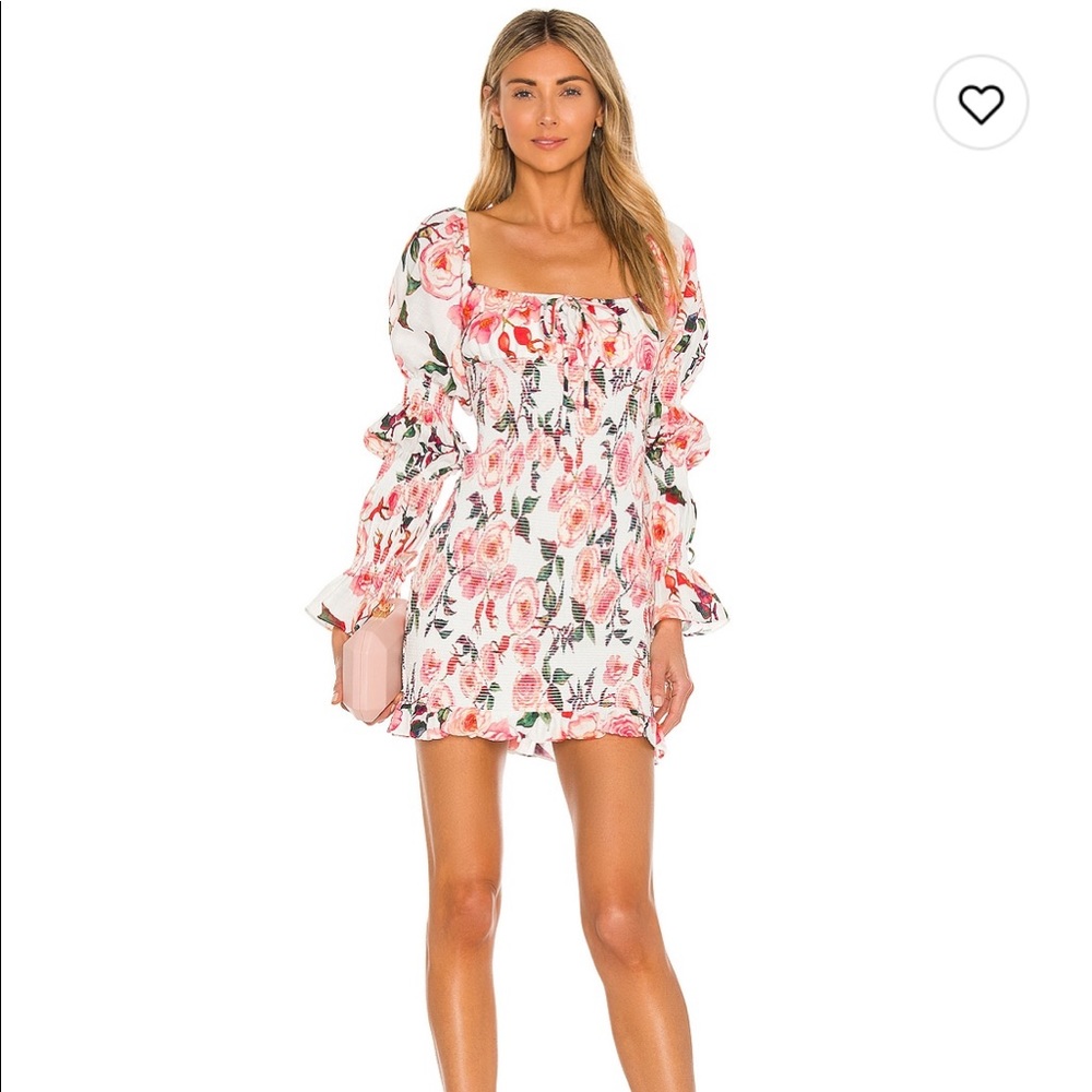 Floral Smocked Mini Dress - Pink Floral